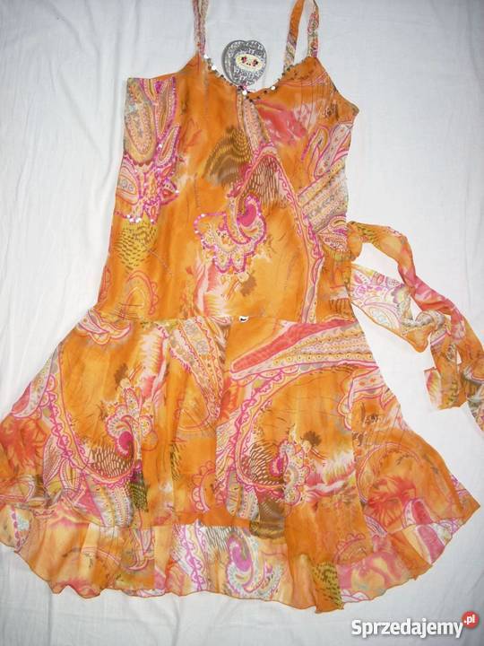 SUKIENKA zwiewna elegancka wesele NOWA 46 XXL Spódnice i sukienki Nowy Sącz