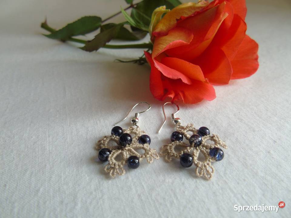Kolczyki frywolitkowe
