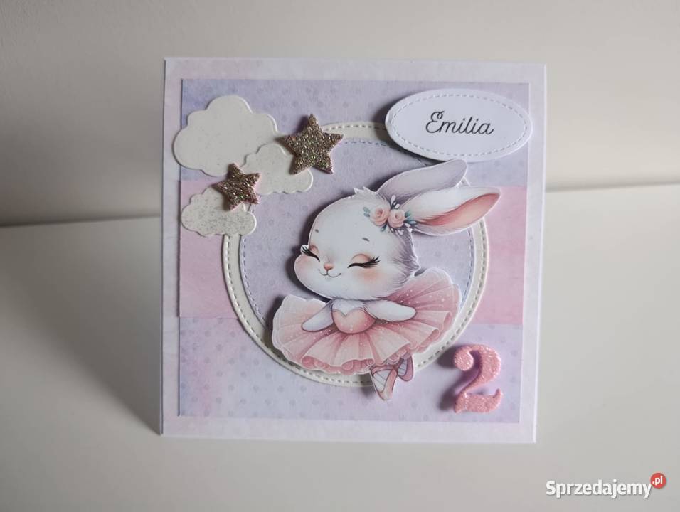 Personalizowana kartka na urodziny królik