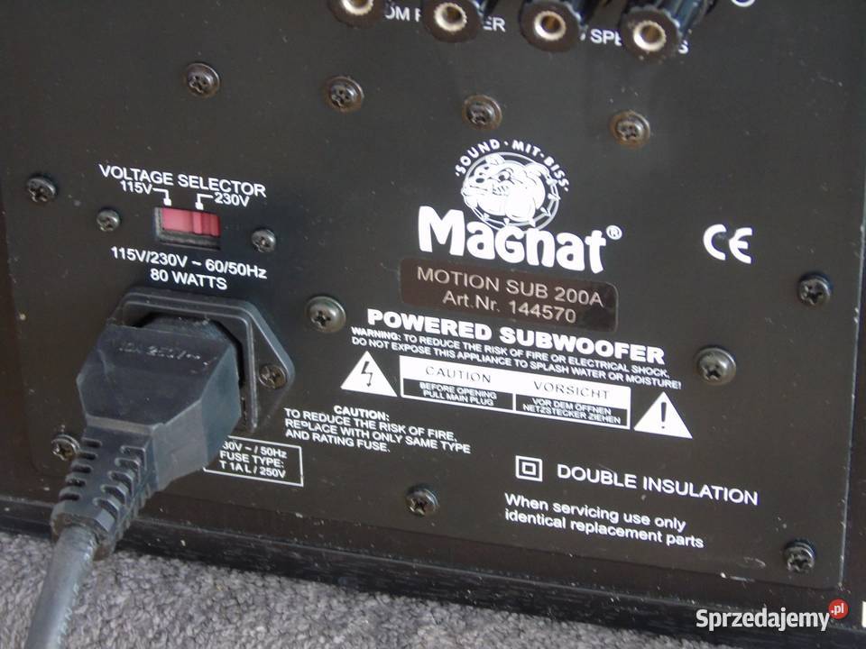 Aktywny Subwoofer Magnat Motion Sub 200A moc 120 Jasło