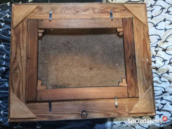 Zimowy Pejzaż Wiejski obraz olejny mazowieckie Warszawa