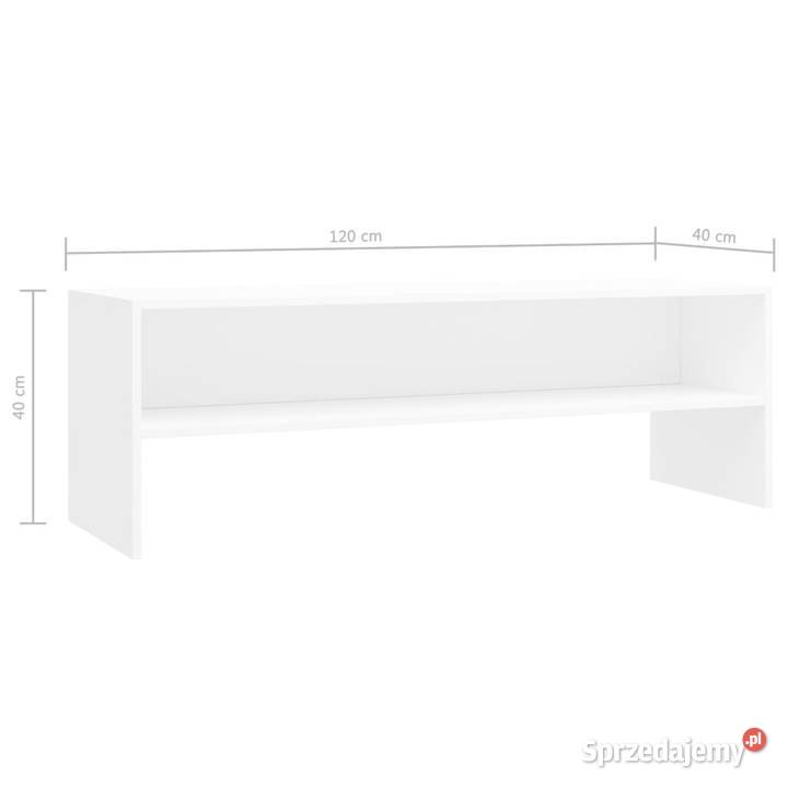 Szafka pod TV biała 120x40x40 materiał Warszawa