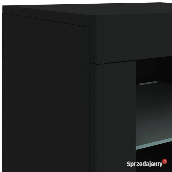 Szafka z oświetleniem LED czarna 123x37x67 Meble Warszawa