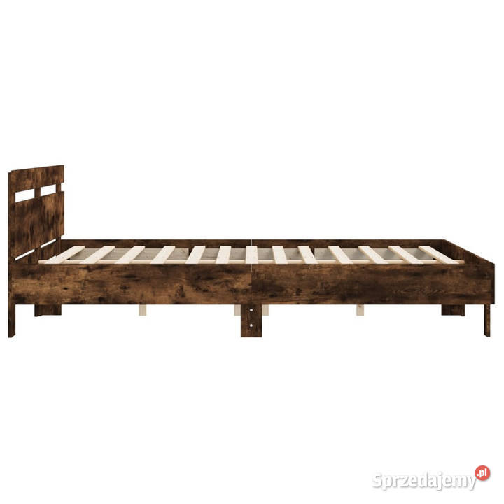 Rama łóżka z wezgłowiem przydymiony dąb 200x200