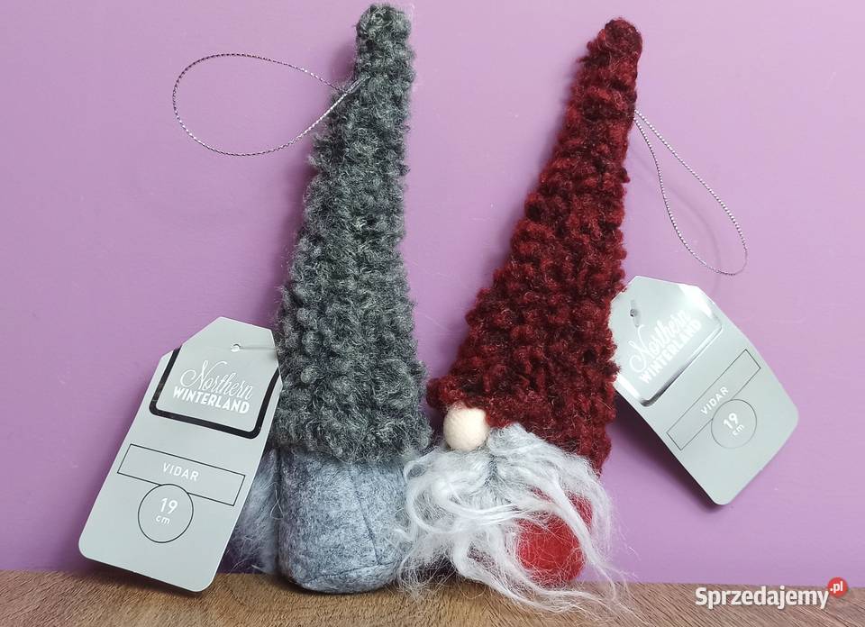 Skrzat świąteczny Krasnal Gnom Mikołaj ozdoba na sprzedam