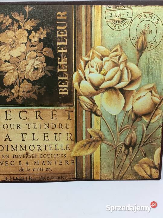 Szyld metalowy vintage znak reklama róże PARIS lubelskie Zamość