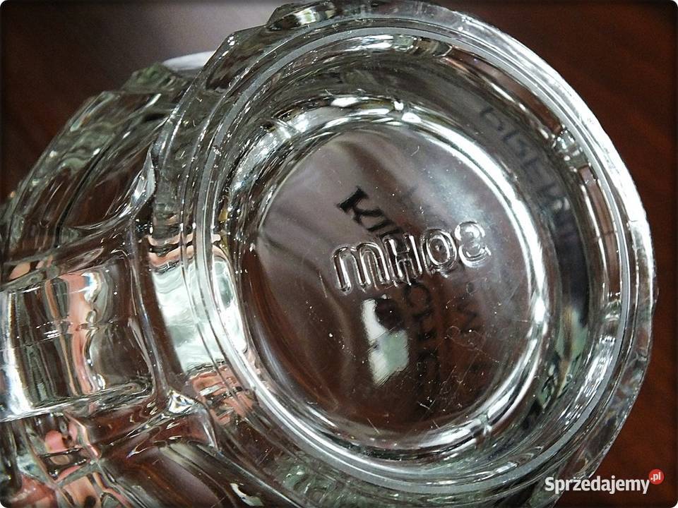 Niemiecki Szklany Kufel do piwa z uchem Kirchers Szklanki i kufle lubuskie Żary