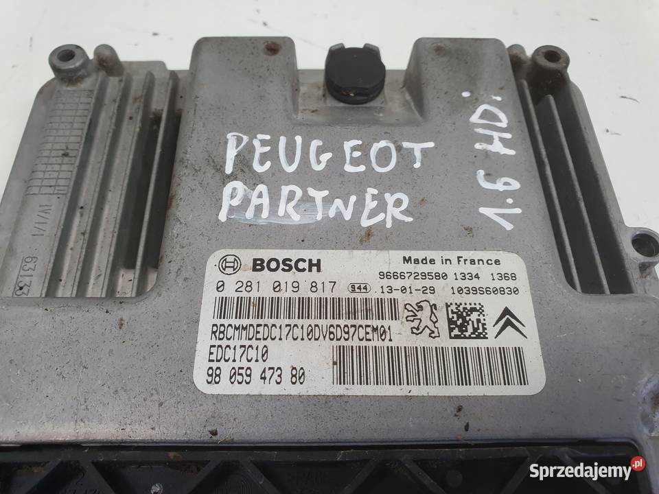 Peugeot Partner II 16 HDI STEROWNIK SILNIKA