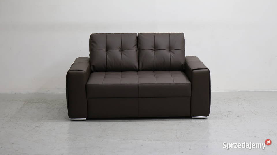 2 osobowa sofa kanapa brązowa SKÓRA naturalna 158cm Sofy i kanapy Poznań