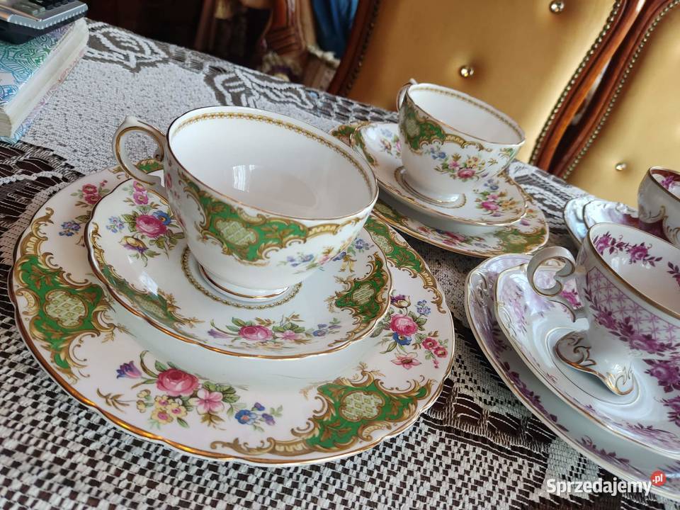 porcelanowe trio zestaw śniadaniowy filiżanka lubuskie Gorzów Wielkopolski