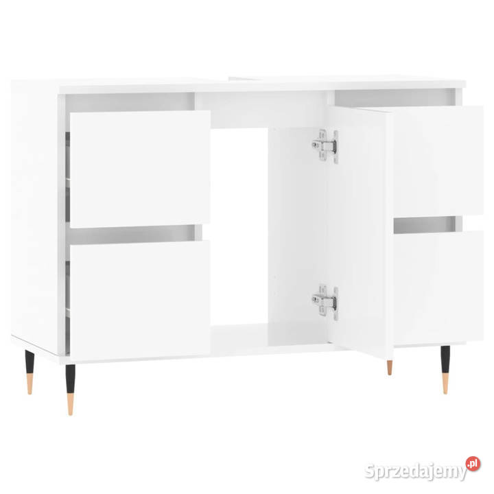 Szafka łazienkowa biała z połyskiem 80x33x60 Warszawa