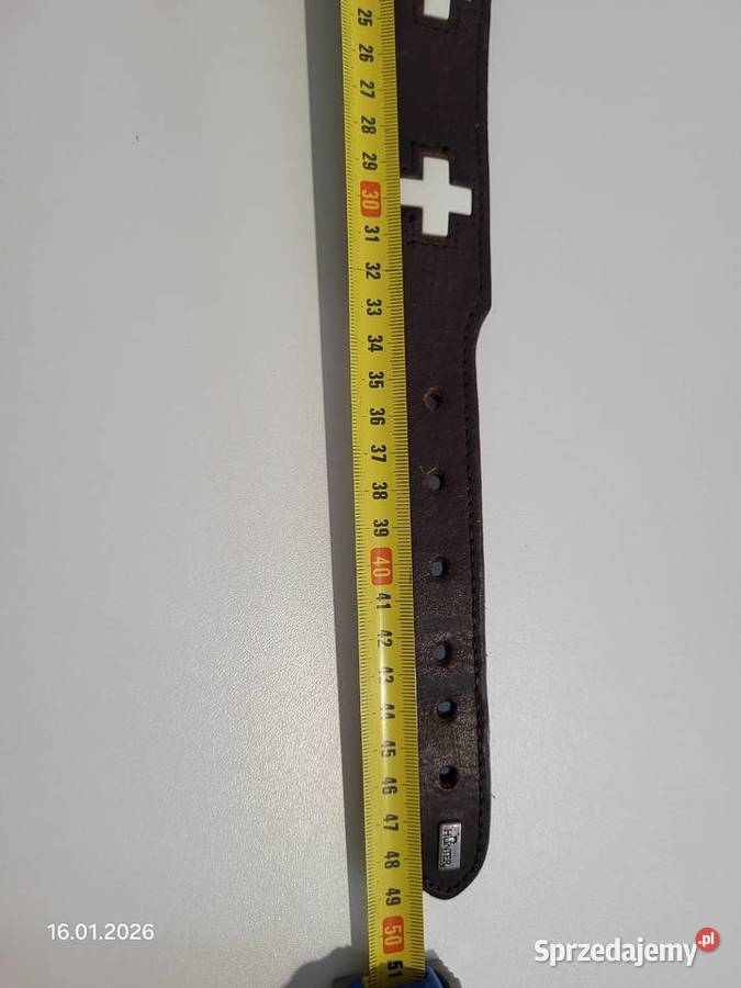 Skórzana obroża psa Swiss Hunter M brązowa Końskie