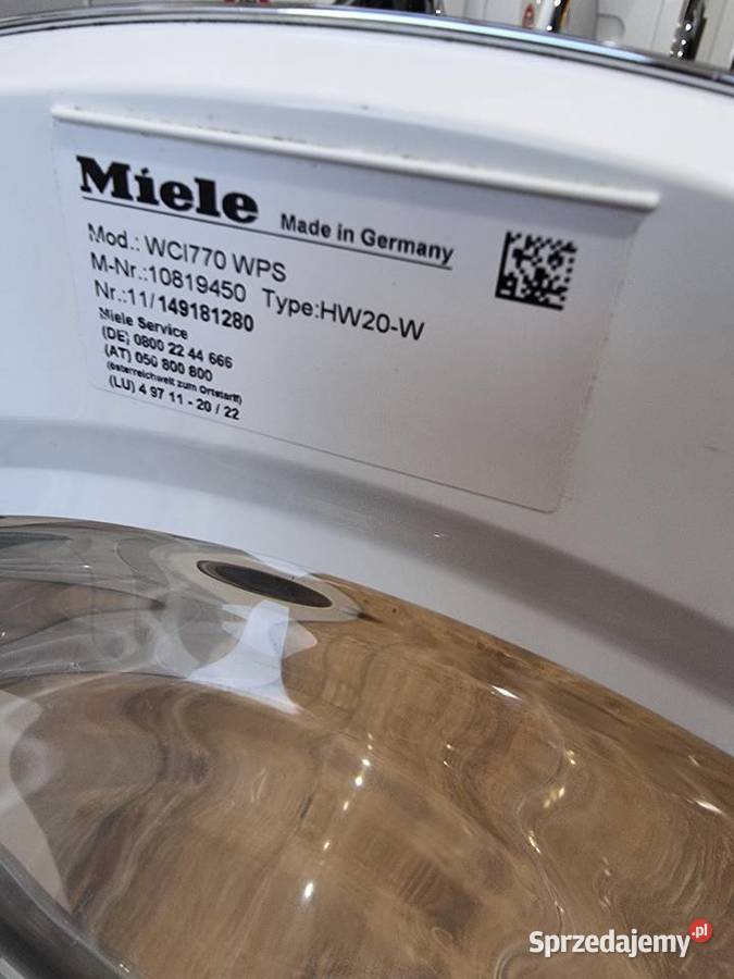 Pralka Miele W1 WCI 770 WPS XL 9 1600 obrmin dolnośląskie Wrocław