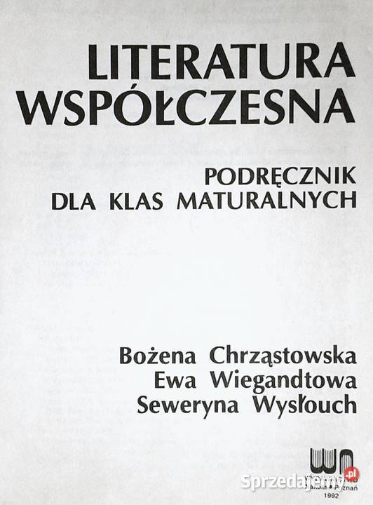 Literatura współczesna Podręcznik klas lubelskie Chełm sprzedam