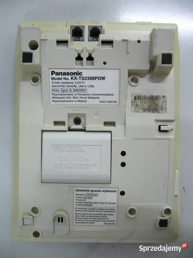 Telefon Panasonic KXTS2308PDW mazowieckie Warszawa