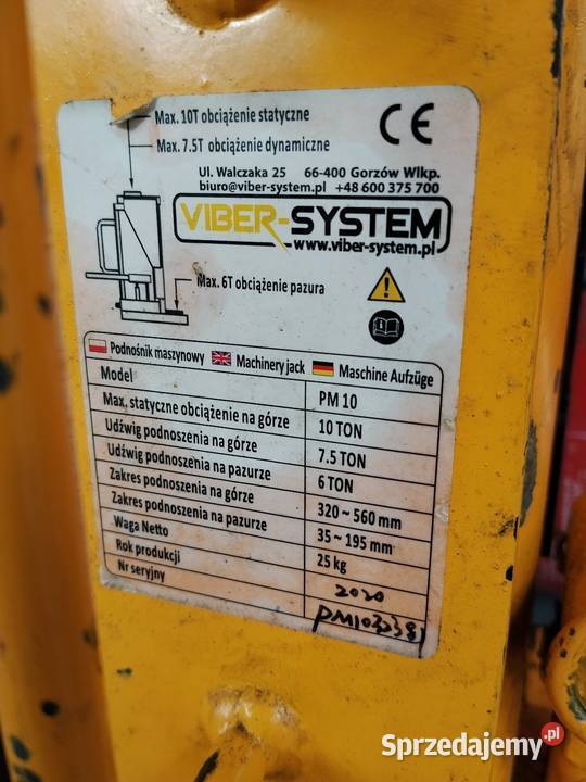 Vibersystem PM 10 Podnośnik pazurowy maszynowy sprzedam