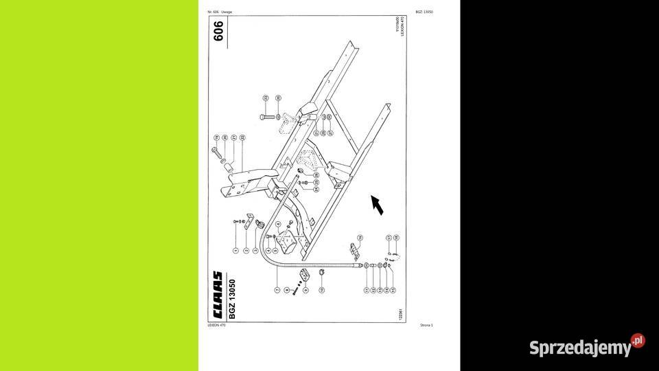 Kombajn CLAAS LEXION 470 katalog części Polsku sprzedam