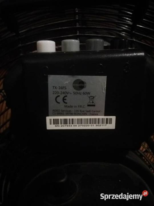 wentylator podłogowy 40 60 W czarny EQUATION Łódź sprzedam