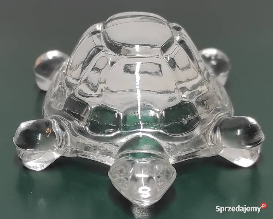 Unikat Huta Szkła Lucyna Żółw z kryształu Warszawa