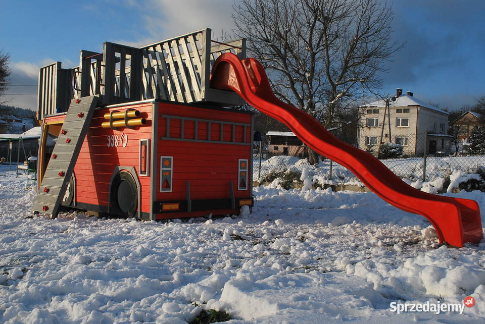 Wóz strażacki drewniany PLAC ZABAW dzieci PZ24 Rzeszów