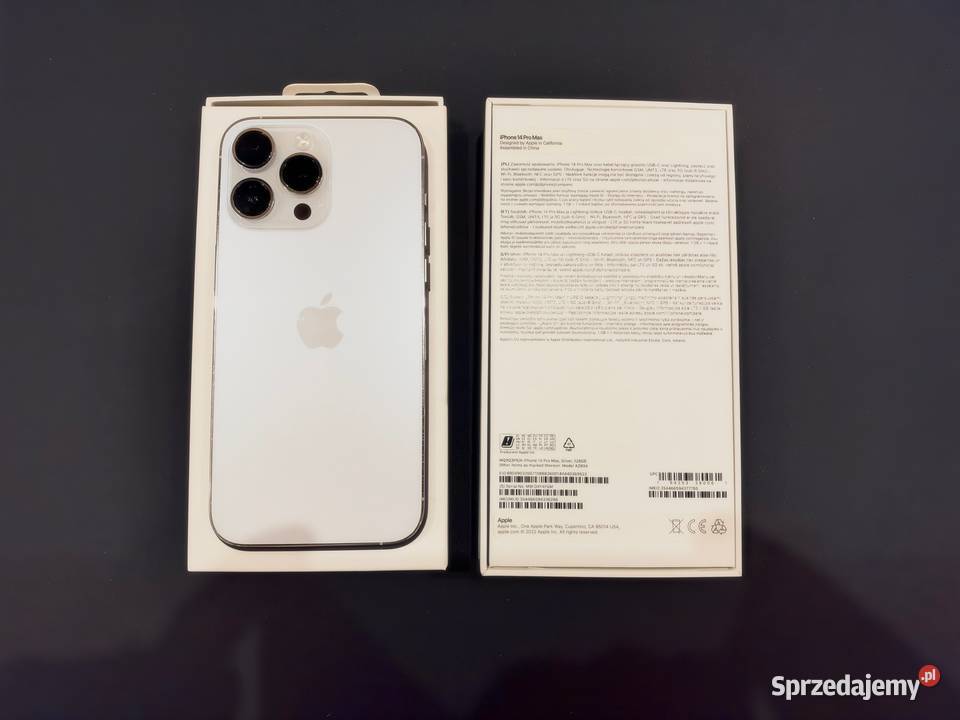 IPhone 14 Pro 128 GB Silver stan idealny karton Miszewko