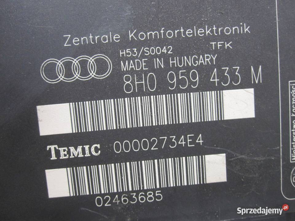 AUDI A4 B7 08r moduł komfortu 8H0959433M osobowe Kielce