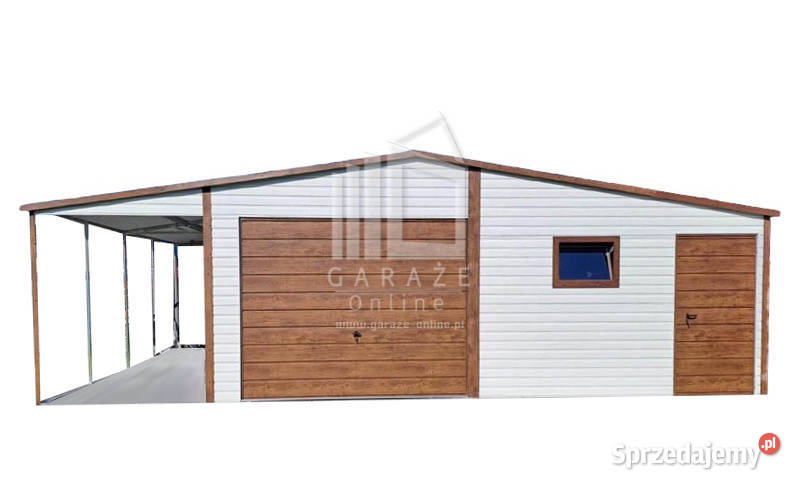 GARAZ BLASZANY 6m x 6m wiata 25m x 6m 497zł/m2 Łańcut