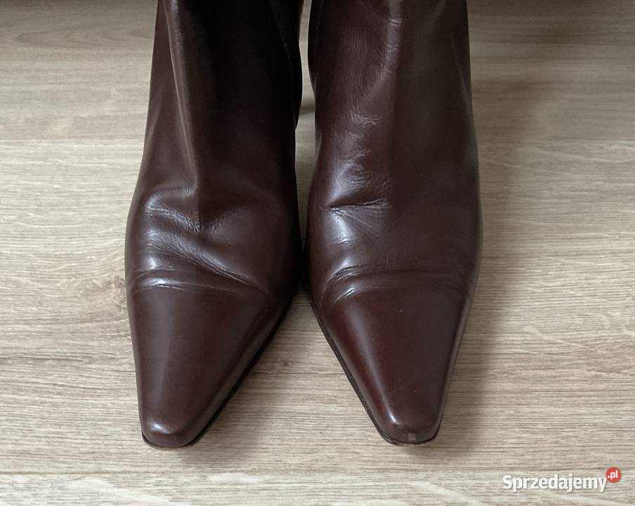 Kozaki damskie skórzane Ralph Lauren brazowe inna Kraków