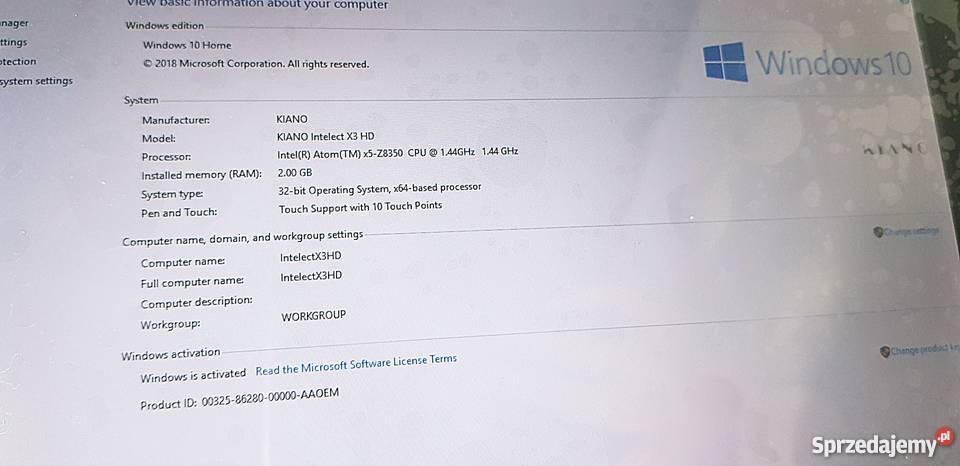 TabletLaptop 2w1 Kiano intelect X3HD Gdańsk