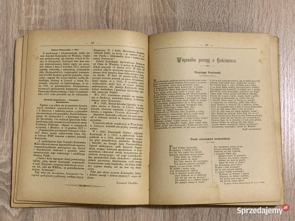 Kalendarz Krakowski Józefa Czecha na 1894 Bochnia