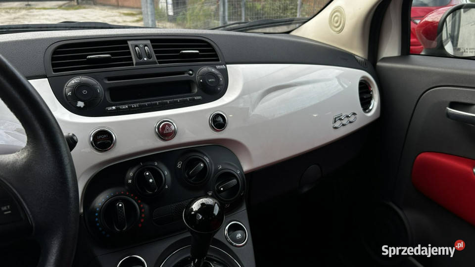 Fiat 500 14 Automat 100 Klima Czerwone wnętrze 100KM 500 pomorskie Gdynia
