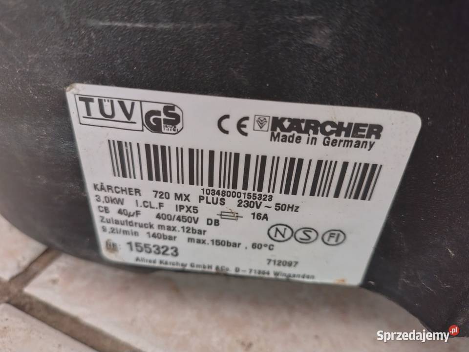 Karcher Kaercher 720 MX PLUS myjka ciśnieniowa kujawsko-pomorskie Włocławek