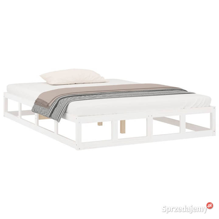 Rama łóżka biała lite drewno 160x200 WM820807 sprzedam