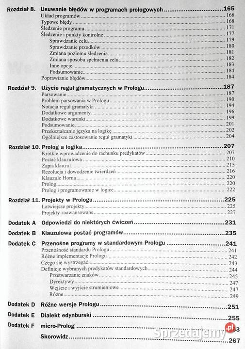 Prolog Programowanie W F Clocksin C S Mellish miękka lubelskie Chełm