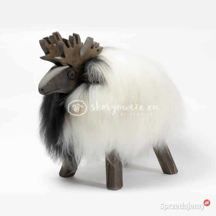 Krzesło renifer dekoracyjny czarno biały Szaflary