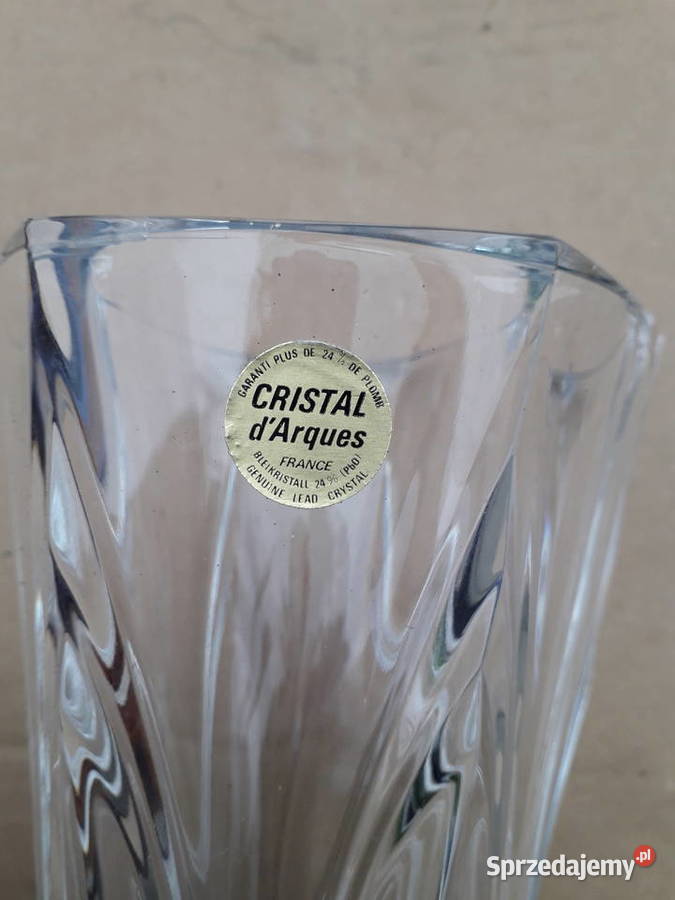 Francuski wazon Cristal dArques Porcelana i szkło