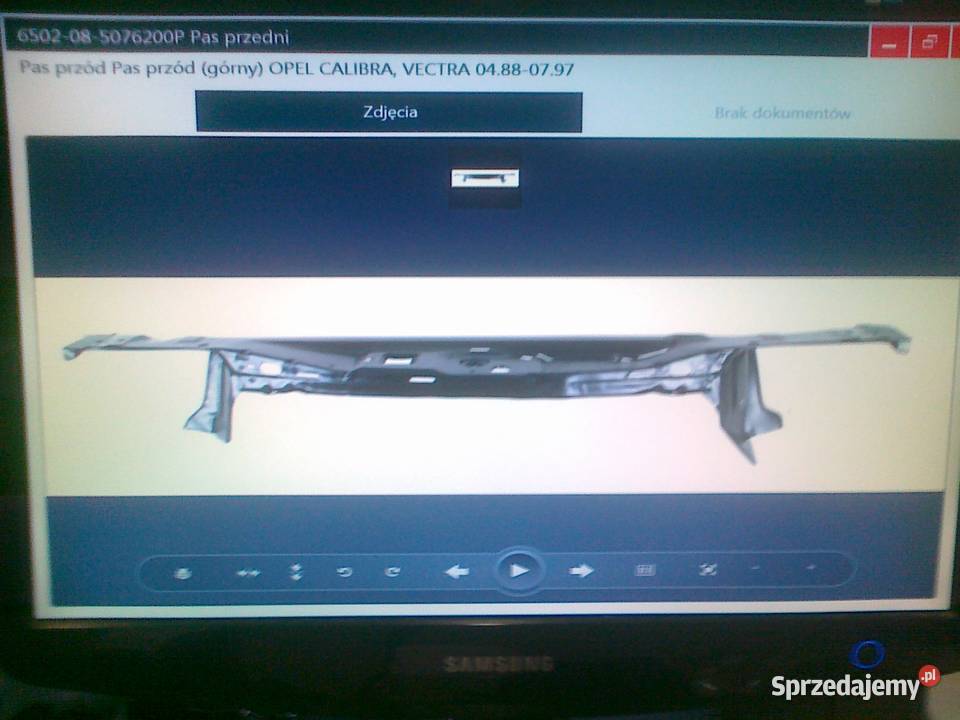 Opel Vectra 8895 wzmocnienie czołowe góra nowe Pruszków