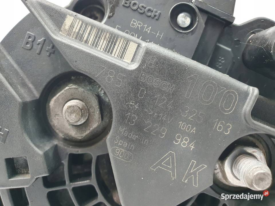 ALTERNATOR Opel Astra H Zafira B Meriva 16 16V osobowe Układ elektryczny silnika Chełm