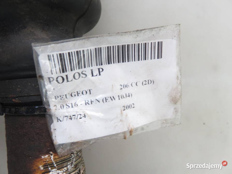 PÓŁOŚ LEWA PEUGEOT 206 20 S16 małopolskie