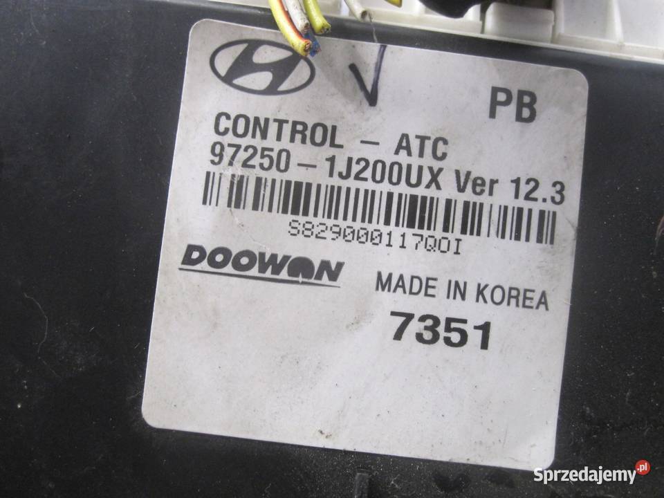 HYUNDAI I20 I 09r panel klimatyzacji 972501JXXX