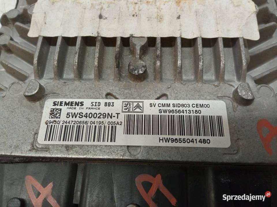 STEROWNIK SILNIKA 9656413180 Peugeot 307 Rok produkcji 2004