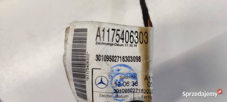 MERCEDES X117 CLA WIĄZKA DRZWI A1175406303 osobowe