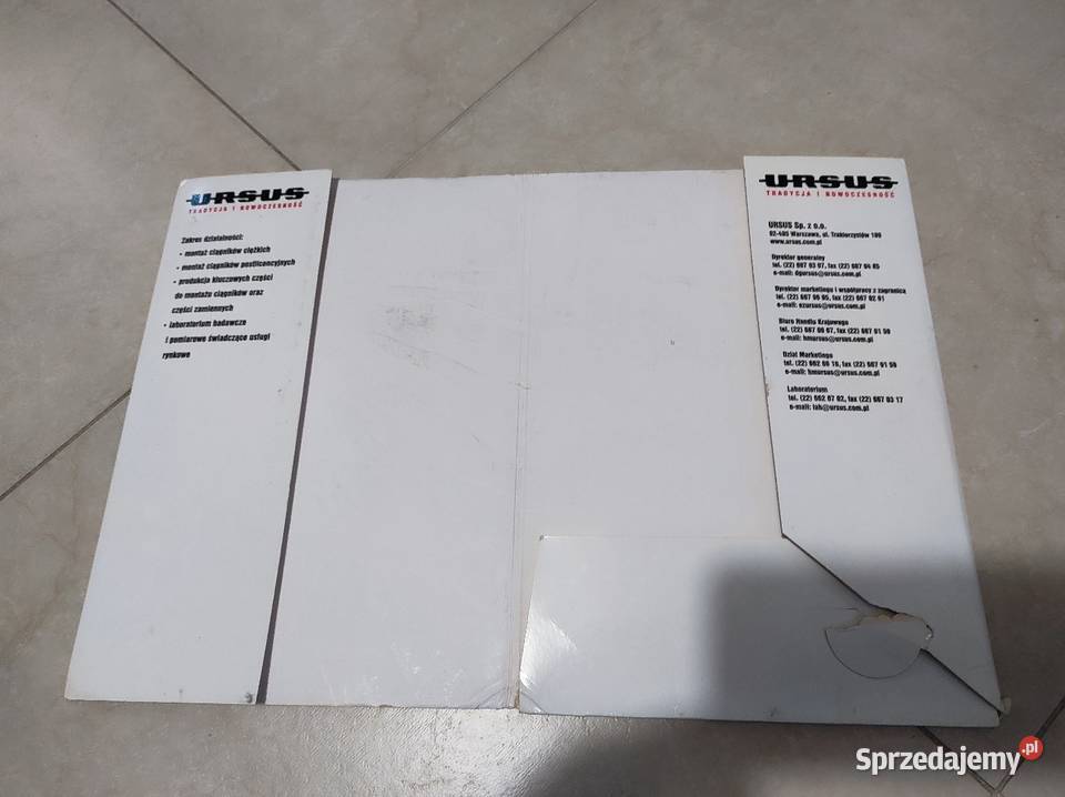 Teczka papierowa z logo Ursus z PRL mazowieckie