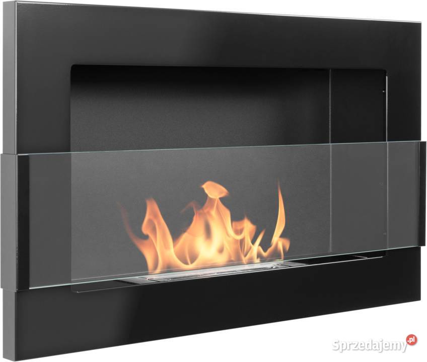 BIOKOMINEK BOX 650X400 CZARNY Z SZYBA BIOKOMINEK Warka