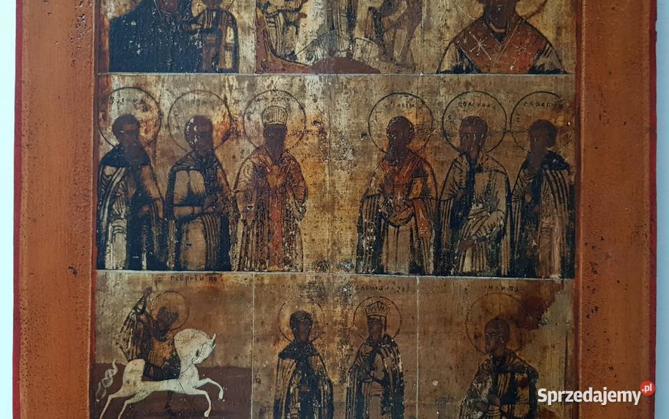 Ikona wielopolowa Matka Boża XIX wiek 0265 Antyki, Sztuka, Kolekcje Warszawa sprzedam