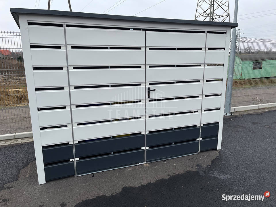 Wiata smietnikowa spad tył 26x12m Schowek