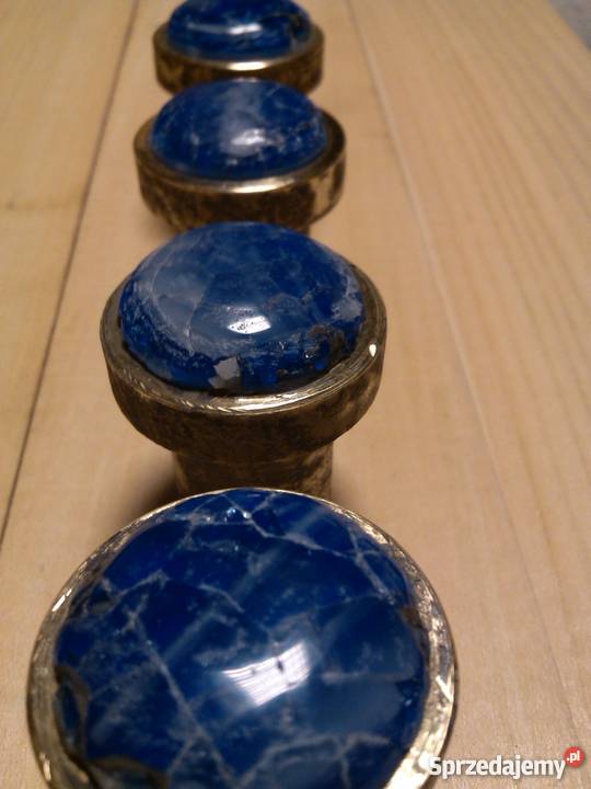 Szklane gałki do mebli komplet retro mazowieckie Warszawa