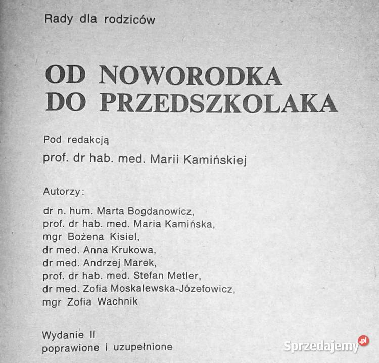 noworodka do przedszkolaka Maria Kamińska Rok wydania 1982 lubelskie Chełm