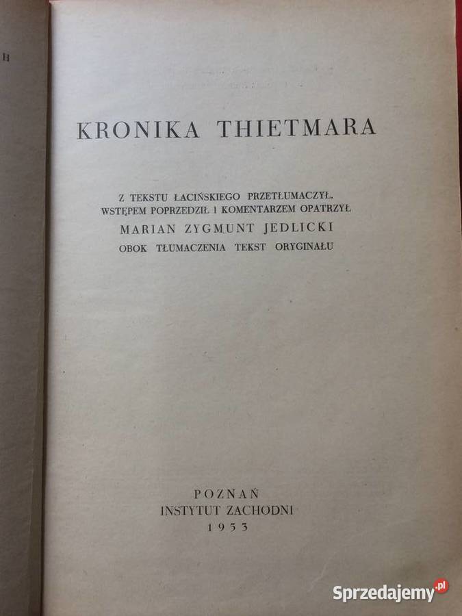 3135 KronikaThietmara Szczecin sprzedam