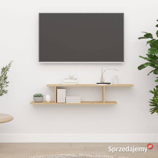 vidaXL Wisząca półka na TV dąb sonoma 125x18x23 Warszawa
